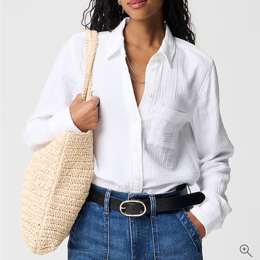 J.Crew Factory Double Gauze Button-Up Shirt